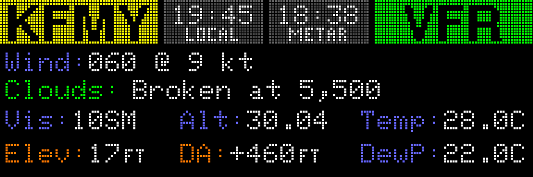 METARVUE Pro display screenshot