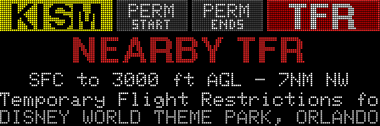 METARVUE TFR display mode
